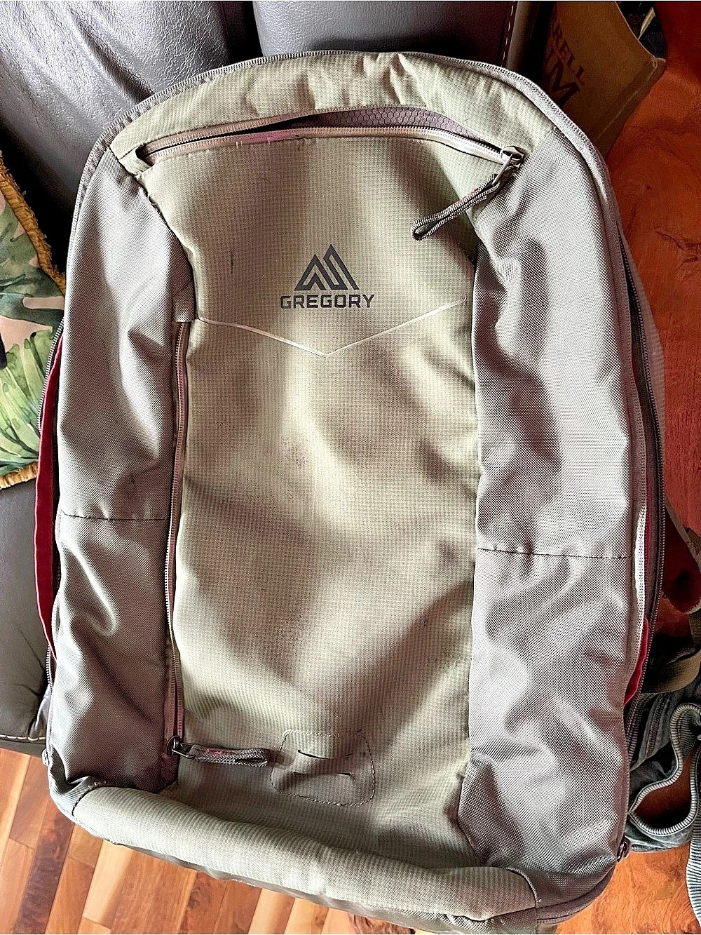 Gregory Border 35 Backpack in Gray & Red